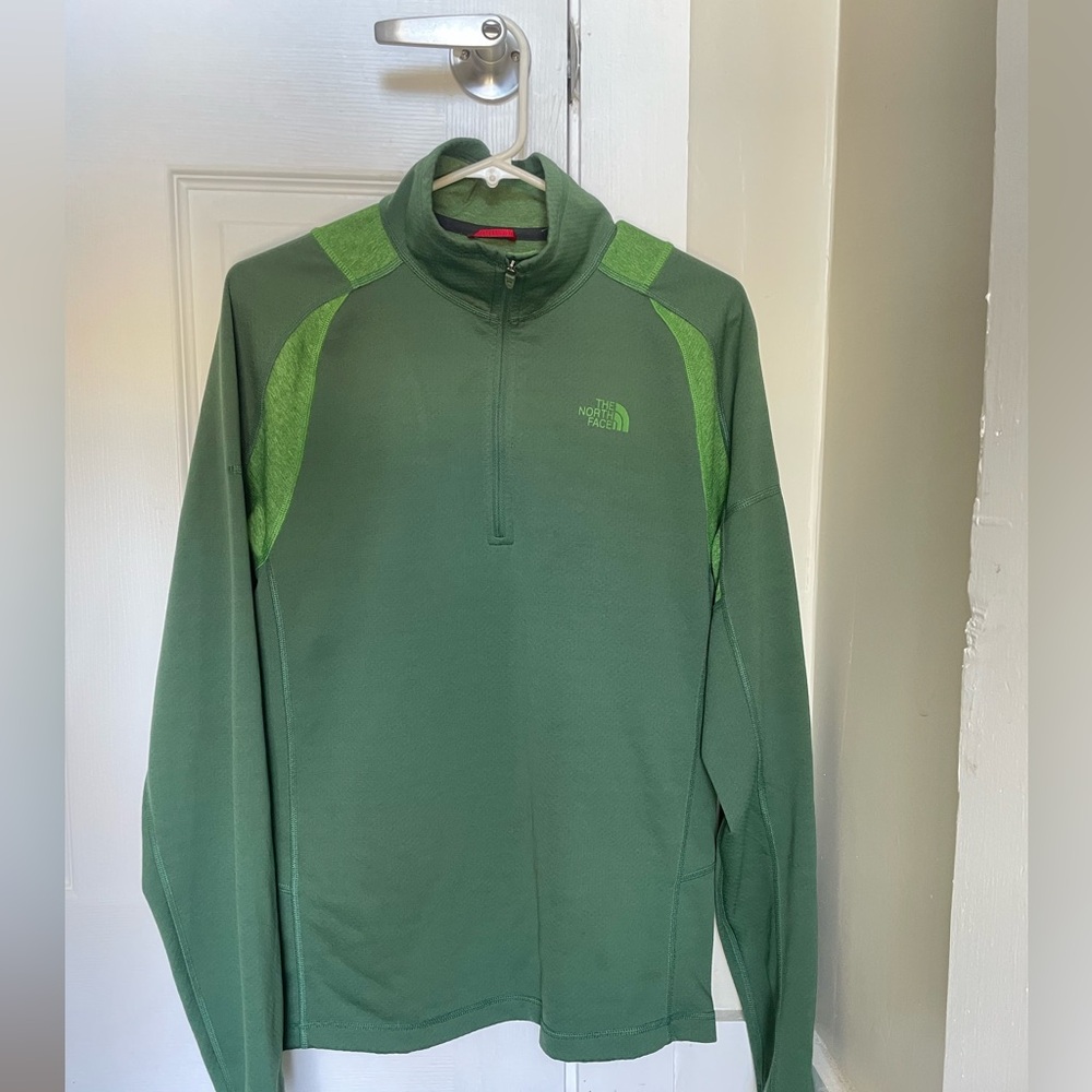 The North Face Olive Green 1/2 zip lightweight